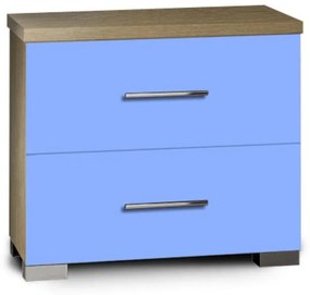 SARFURNITURE Κομοδίνο παιδικό με 2 συρτάρια σιέλ SAR-111045