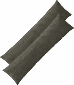 vidaXL Κάλυμμα Μαξιλαριού 2 τμχ. ALMELO Ανθρακί 40 x 145 εκ.