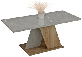 COFFEE TABLE DILE  MELAMINE IN STONE TEXTURE GREYISH-NATURAL 110x55x47Hcm.