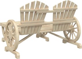 vidaXL Σαλόνι Κήπου Σετ 2 Τεμαχίων από Μασίφ Ξύλο Ελάτης