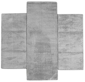 Χαλιά Κρεβατοκάμαρας (Σετ 3τμχ) Polcarpet Veloute Cozy 1820 L.Grey