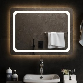 Καθρέφτης Μπάνιου με LED 80x60 εκ. - Διαφανές