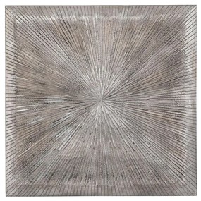Διακόσμηση τοίχων DKD Home Decor 3D 121,5 x 2,5 x 122 cm Ασημί Σύγχρονη