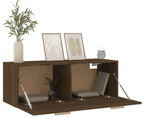 vidaXL Ντουλάπι Τοίχου Καφέ Δρυς 100x36,5x35 εκ. Επεξεργασμένο Ξύλο
