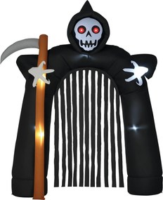 Μεγάλη Διακόσμηση Κήπου για Halloween Grim Reaper Archway Selfflatable LED Lighting 2,85m