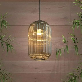 Φωτιστικό Οροφής Carmen/1A 2642 20x33/350cm 1xE27 Brown Sikrea Glass
