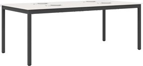 vidaXL Τραπεζαρία Λευκό 200 x 100 x 75 cm Στερεά ξυλεία πεύκου