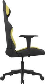 vidaXL Καρέκλα Gaming Μαύρο και Αν. Πράσινο Υφασμάτινη
