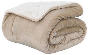vidaXL Κουβέρτα Μπεζ 150 x 200 cm Μαλλί