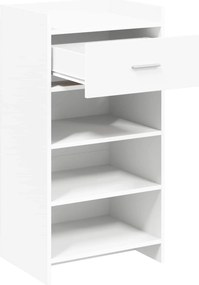 vidaXL Ντουλάπα Παπουτσιών Λευκό 48 x 36 x 92 εκ Επεξεργασμένο Ξύλο