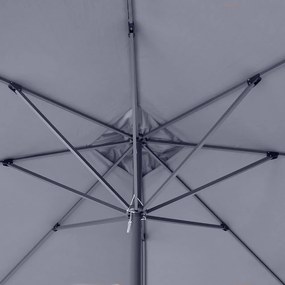 Ομπρέλα κήπου AIR αλουμινίου χρώμα ανθρακί 3x3m.