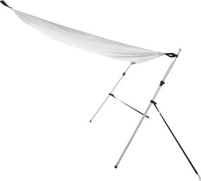 vidaXL Επέκταση Σκιάστρου Σχήμα Τ Λευκή 174x205x(115-194) εκ.