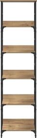vidaXL Ράφι Βιβλίων 5 επιπέδων 50 x 33 x 188,5 εκ Επεξεργασμένο ξύλο