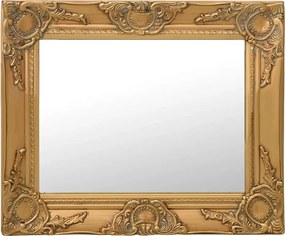 vidaXL Καθρέφτης Τοίχου με Μπαρόκ Στιλ Χρυσός 50 x 40 εκ.