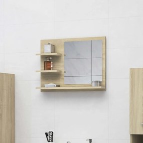 Καθρέφτης Μπάνιου Sonoma Δρυς 60 x 10,5 x 45 εκ. Μοριοσανίδα - Καφέ