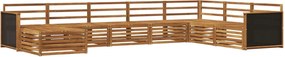 vidaXL Σειρά Καναπέ Εξωτερικού 8 pcs Φυσικό