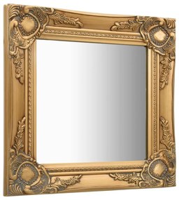 Καθρέφτης Τοίχου με Μπαρόκ Στιλ Χρυσός 40 x 40 εκ. - Χρυσό