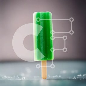 Intra Συλλεκτικό Ξύλινο Παζλ Plywood  4mm - Πράσινο Popsicle στον πάγο με γαρνιτούρες Σε Ξύλινο Κουτί - Διαστάσεις: 10x10 cm – 25 κομμάτια