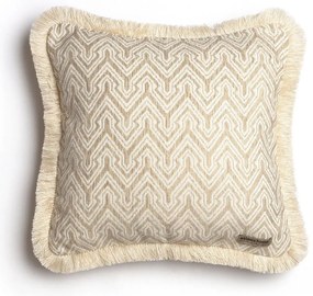 Μαξιλαροθήκη Διακοσμητική Tymfi Trimming Spaghi-Ecru Aslanis Home 60Χ60 Cotton,Chenille