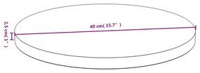 VidaXL Επιφάνεια Τραπεζιού Ø40x2,5 από Μπαμπού