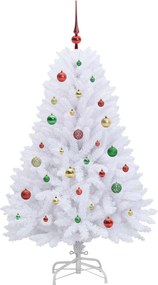 vidaXL Τεχνητό Χριστουγεννιάτικο Δέντρο με Άξονα με βάση Λευκό 150 cm