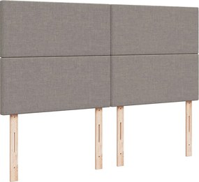 vidaXL Κρεβάτι Boxspring με Στρώμα Taupe 180x200 εκ. Υφασμάτινο