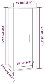 ΈΠΙΠΛΟ ΤΗΛΕΟΡΑΣΗΣ ΕΠΙΤΟΙΧΙΟ ΜΑΥΡΟ 40X34,5X100 ΕΚ. 816681