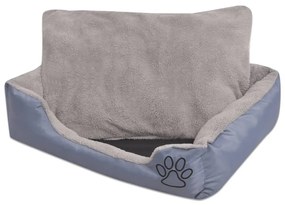 Κρεβάτι Σκύλου με Επενδυμένο Μαξιλάρι Γκρι XXL - Γκρι