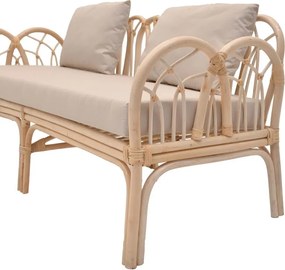 Σαλόνι Ytrone-Siderty σετ 2τεμ rattan σε φυσική απόχρωση 80x80x45 εκ.