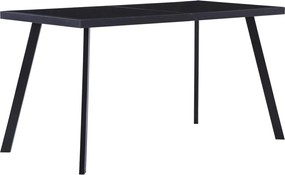 vidaXL Τραπεζαρία Μαύρη 140 x 70 x 75 εκ. από Ψημένο Γυαλί