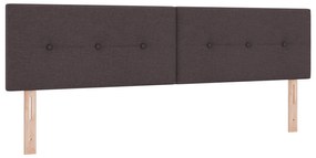 vidaXL Κρεβάτι με Μαλακό Στρώμα Σκούρο Καφέ 180x200 εκ Υφάσματος