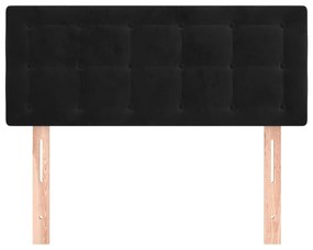 Κεφαλάρι Κρεβατιού Μαύρο 80 x 5 x 78/88 εκ. Βελούδινο - Μαύρο