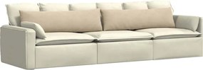 vidaXL Μαξιλάρι Καναπέ 2 pcs Κρεμ 145 x 40 εκ. ύφασμα
