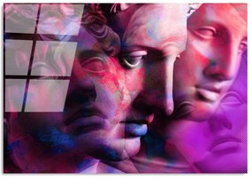 Πίνακας Γυάλινος 123BZM2255 100x70cm Multi Wallity Οριζόντιοι Γυαλί