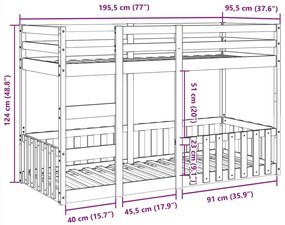 ΚΟΥΚΕΤΑ ΛΕΥΚΟ 90X190 ΕΚ. ΑΠΟ ΜΑΣΙΦ ΞΥΛΟ ΠΕΥΚΟΥ 3308593