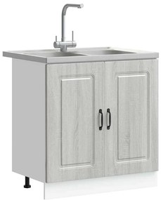 vidaXL Ντουλάπα Κουζίνας με αποθήκευση 2 pcs Γκρι 80 x 46 x 81.5 εκ