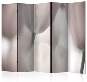 Διαχωριστικό με 5 τμήματα - Tulips fine art - black and white II [Room Dividers]