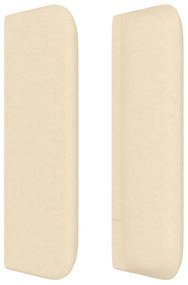 vidaXL Κεφαλάρι με Πτερύγια Κρεμ 147x16x78/88 εκ. Υφασμάτινο