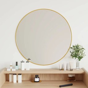 vidaXL Καθρέφτης Τοίχου Στρογγυλός Χρυσός Ø 60 εκ.