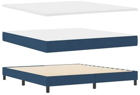 vidaXL Κρεβάτι box spring με στρώμα με στρώμα Μπλε 180 x 200 cm