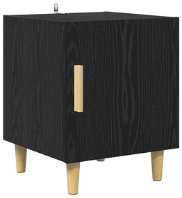 vidaXL Κομοδίνο Μαύρη Οξυά 40 x 40 x 50 cm Επεξεργασμένο ξύλο