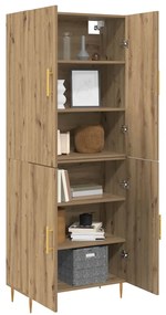 vidaXL Highboard artisan δρυς 69.5 x 34 x 180 εκ. Επεξεργασμένο ξύλο