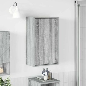 vidaXL Ντουλάπι Μπάνιου Επιτοίχιο Γκρι sonoma 39 x 23.5 x 65 εκ.