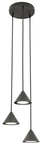 Κρεμαστό Φωτιστικό Οροφής 3xGX53 Φ20cm Elit Emibig -1330/3PREM-Μαύρο 1330/3PREM