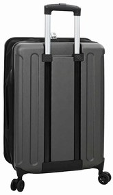 vidaXL Βαλίτσα με κλειδαριά Σκούρο γκρι 43 x 27 x 66 εκ. ΑΒΣ Πλαστικό