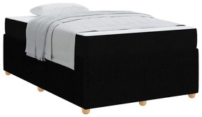 vidaXL Σκελετός κρεβατιού με στρώμα Μαύρο 120 x 190 cm ύφασμα