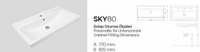 Νιπτήρας Λευκό PREDO 80x45x5
