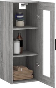 vidaXL Ντουλάπι Τοίχου Γκρι Sonoma 34,5 x 34 x 90 εκ.