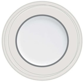 Πιάτο Ρηχό Platinum 24.261.01 Φ27cm White-Platinum Cryspo Trio Porcelain
