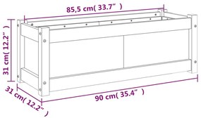 ΖΑΡΝΤΙΝΙΕΡΑ 90 X 31 X 31 ΕΚ. ΑΠΟ ΕΜΠΟΤΙΣΜΕΝΟ ΞΥΛΟ ΠΕΥΚΟΥ 837457